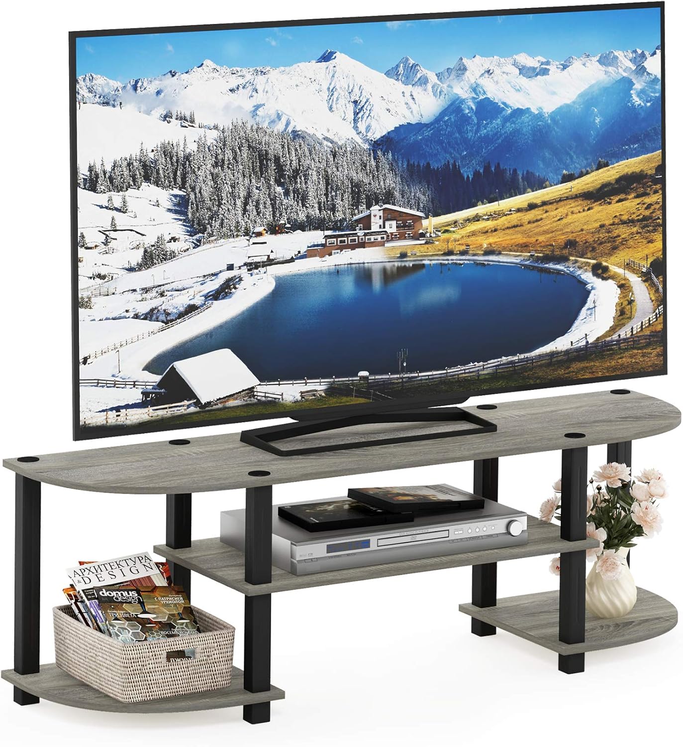 Furinno Turn-S-Tube Wide 2-Tier TV Stand