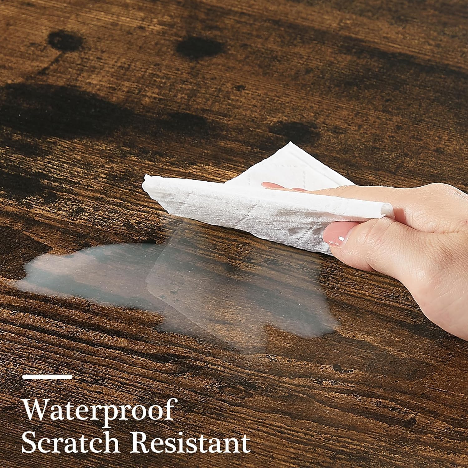 VECELO Corner Shelf Metal Frame End Table for Small Spaces