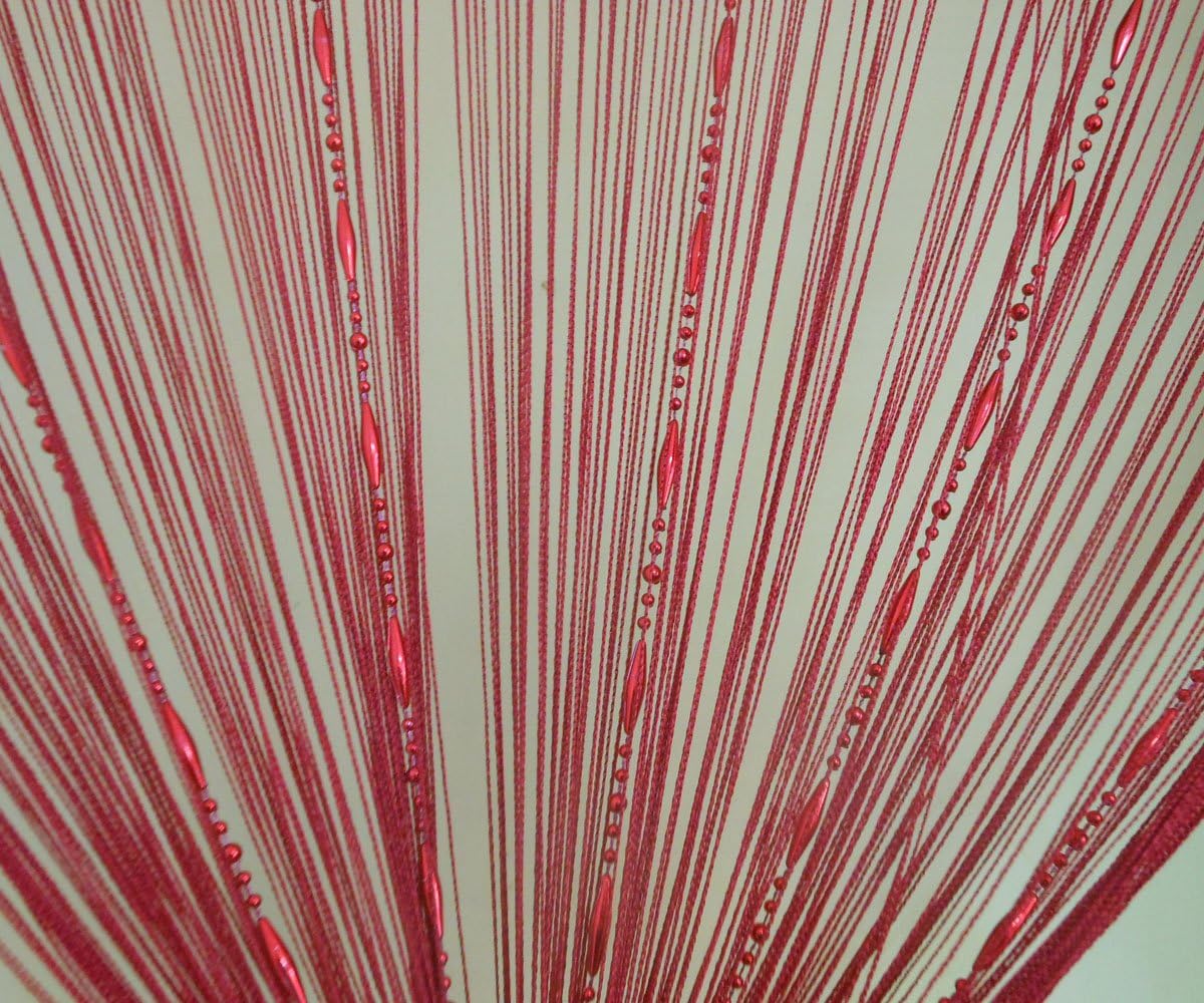 Tangpan Dew Drop Beaded Door Curtain Divider Wine