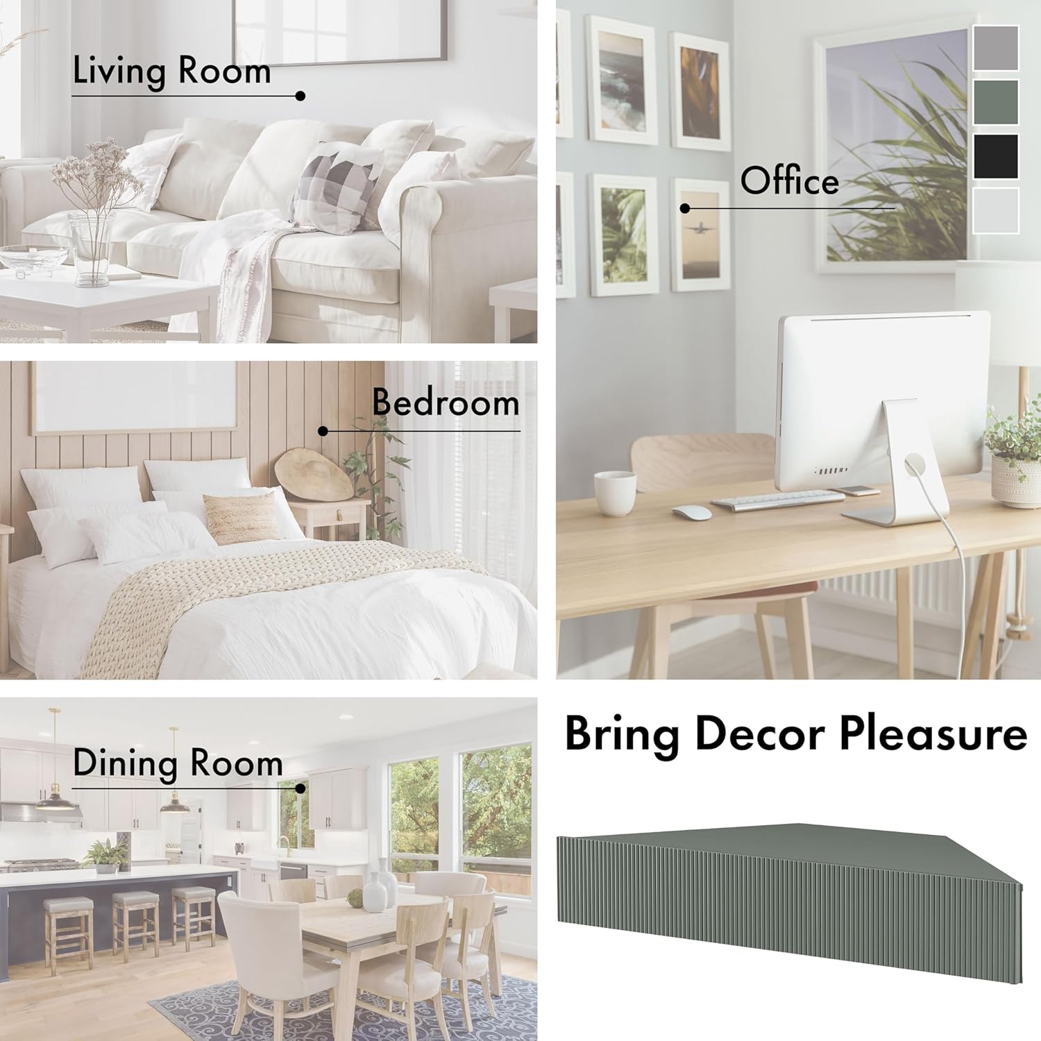 247 Shop at Home Floating TV Console Table 47 Inch Sage Green