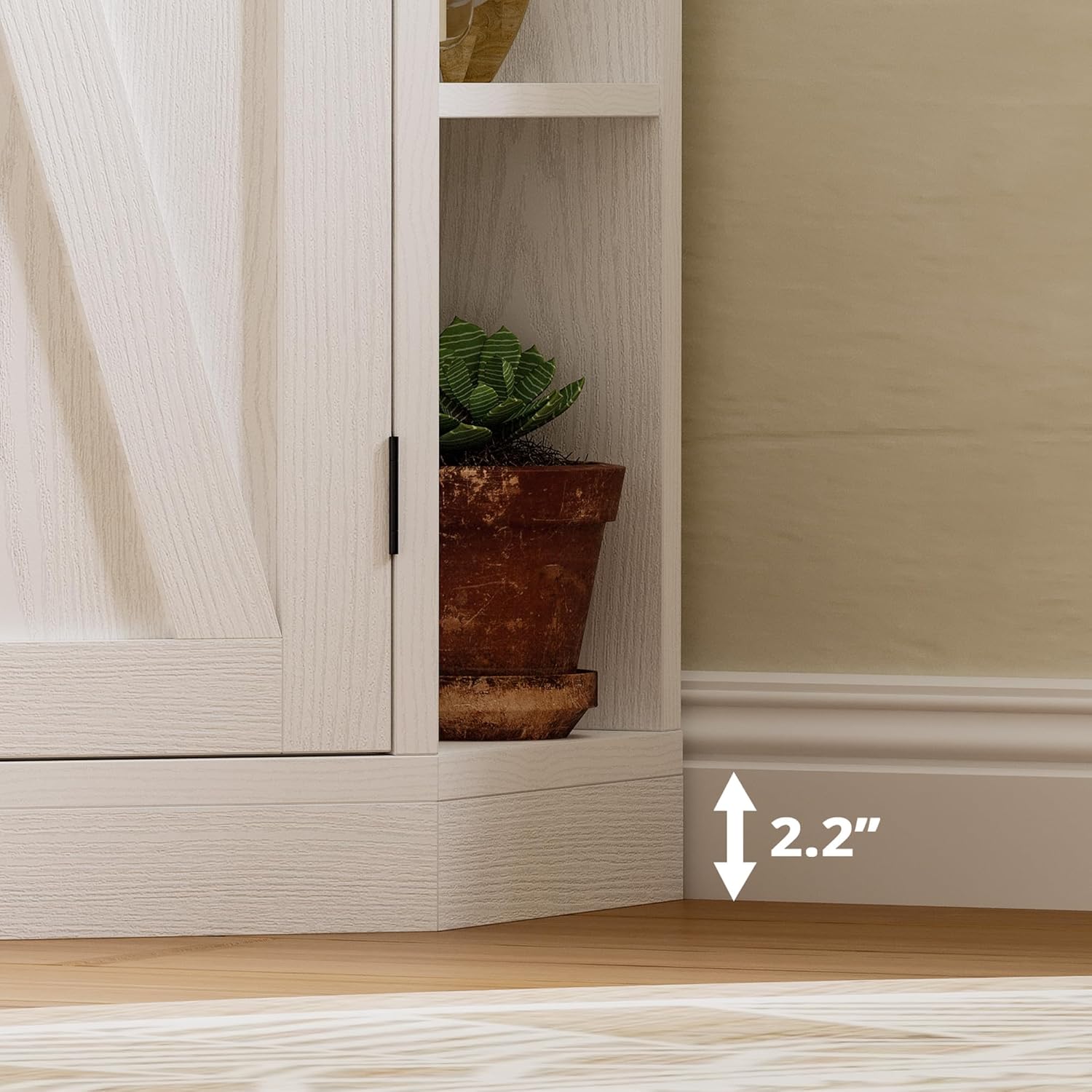 IRONCK Tall Corner Cabinet with USB Charging Station