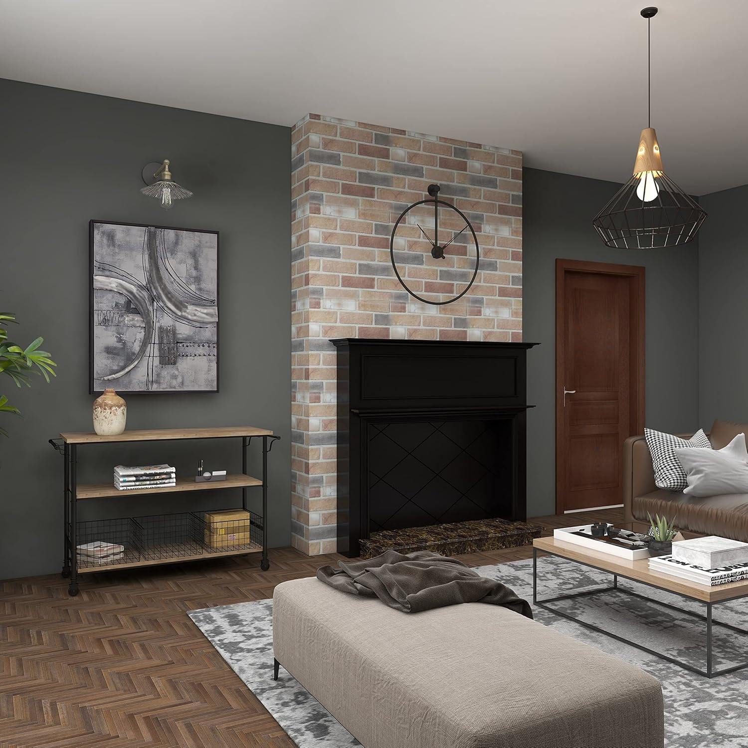 Deco 79 Industrial Storage Unit with Shelves and Drawers