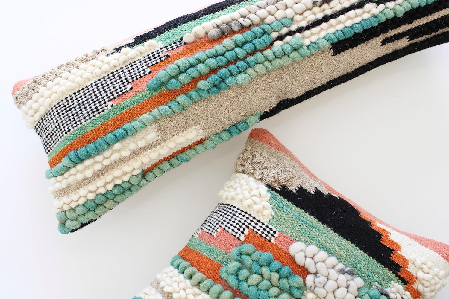 CASA BOHO Wool Throw Pillow Cover 13x35