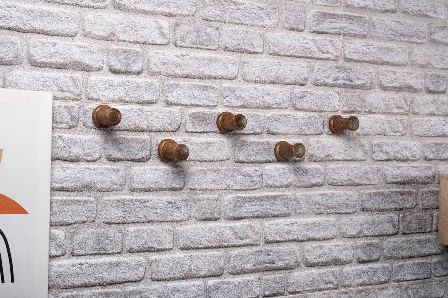 Rustic Wall Mounted Coat Rack with Shelf and 5 Hooks
