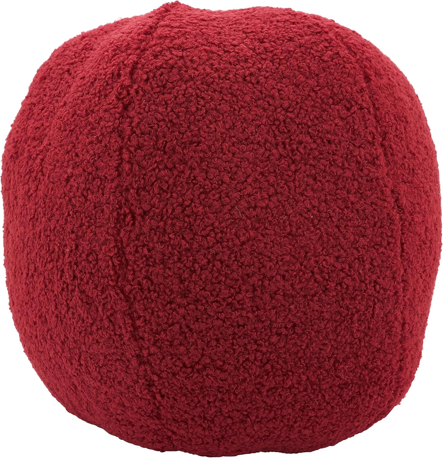 Saro Lifestyle Plush Faux Fur Throw Pillow Red 10 Inch