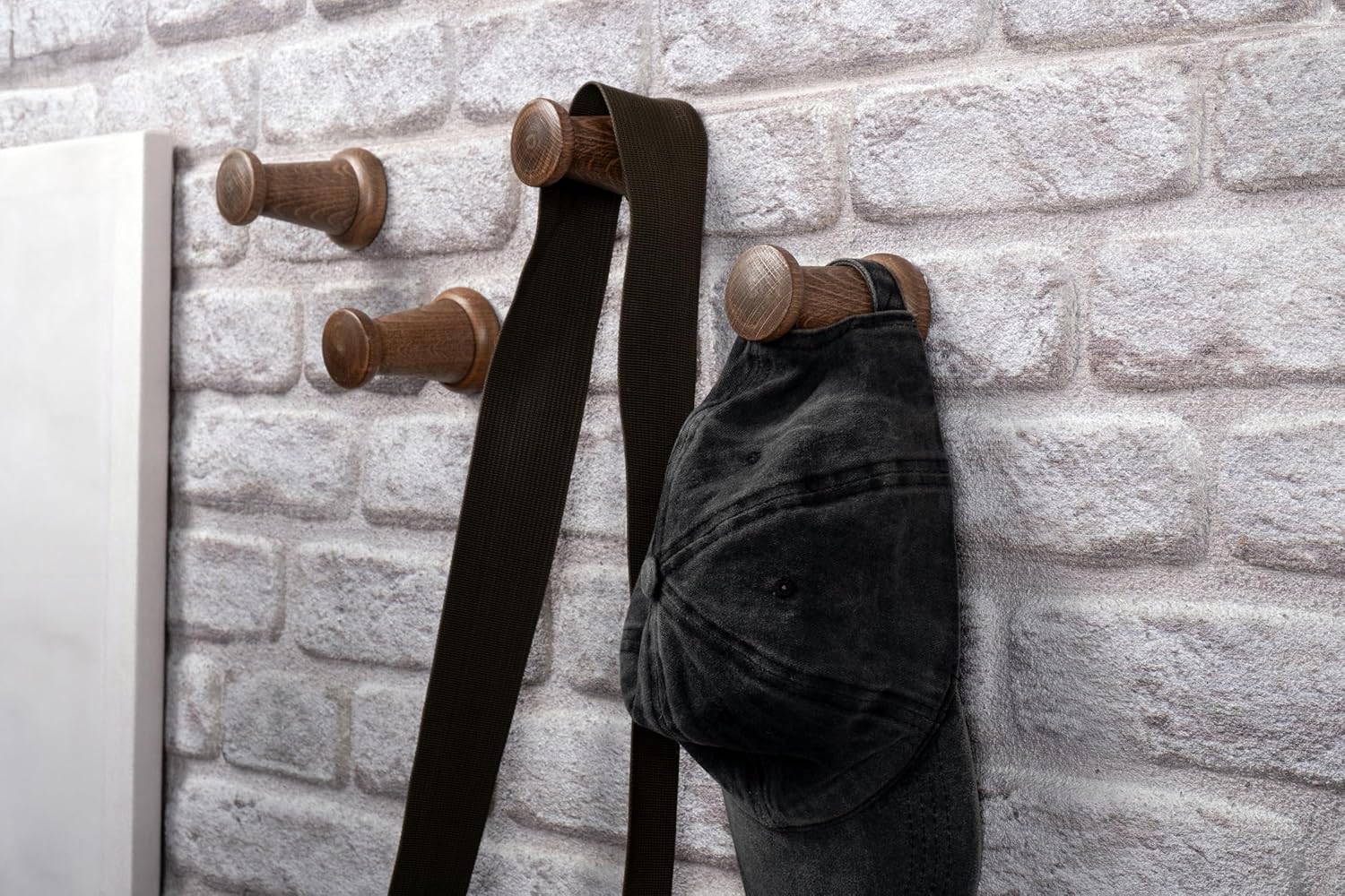 Rustic Wall Mounted Coat Rack with Shelf and 5 Hooks
