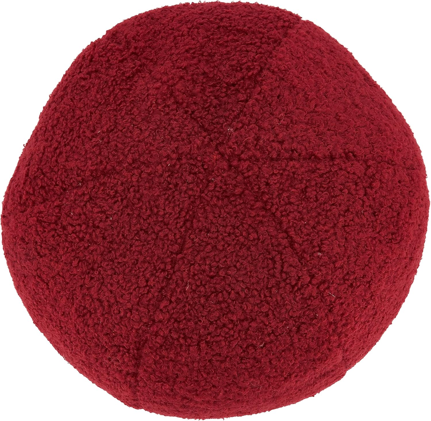 Saro Lifestyle Plush Faux Fur Throw Pillow Red 10 Inch
