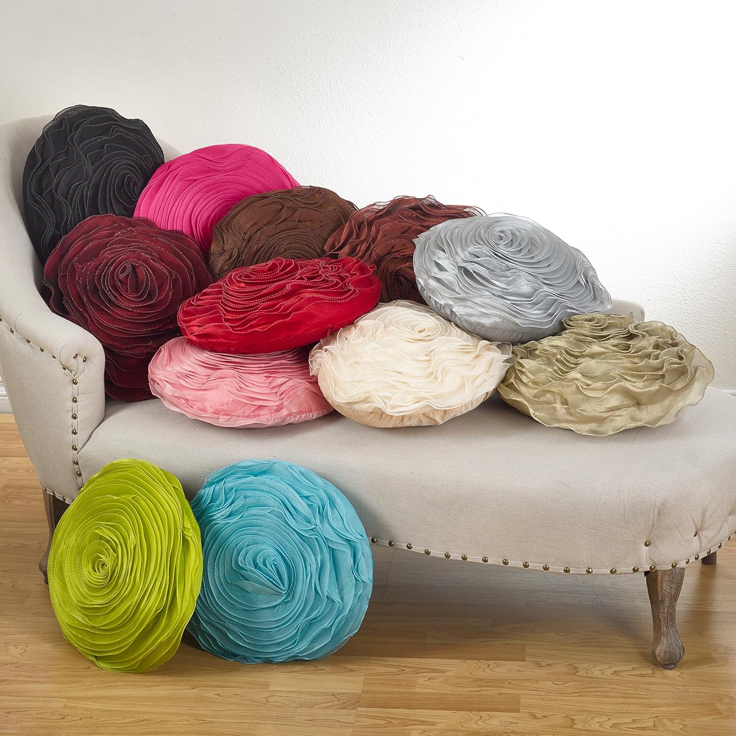 Saro Lifestyle Rose Design Throw Pillow Fuchsia 16 Inch